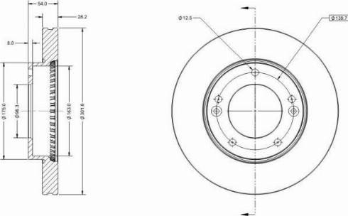 Remy RAD1828C - Brake Disc autospares.lv