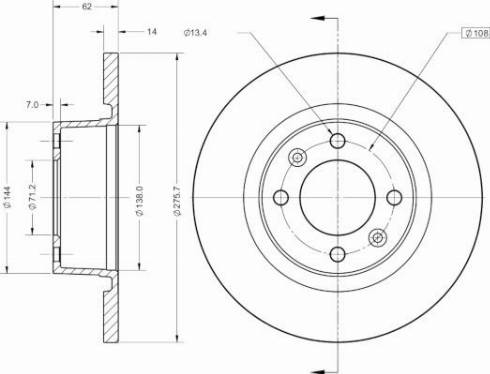 Remy RAD1364C - Brake Disc autospares.lv