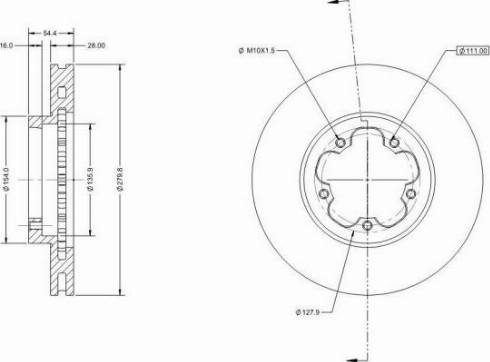 CAR F1017V - Brake Disc autospares.lv