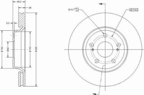 Remy RAD1307C - Brake Disc autospares.lv