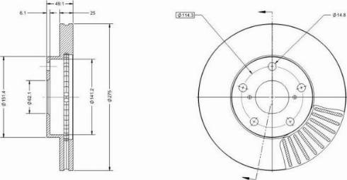 Remy RAD1387C - Brake Disc autospares.lv