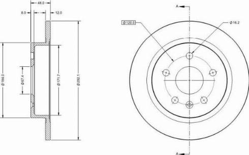 Remy RAD1244C - Brake Disc autospares.lv