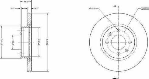 Remy RAD1256C - Brake Disc autospares.lv