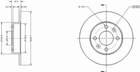 Remy RAD1258C - Brake Disc autospares.lv