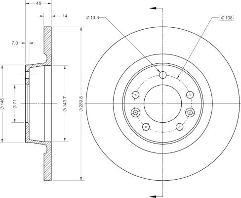 Remy RAD1211C - Brake Disc autospares.lv