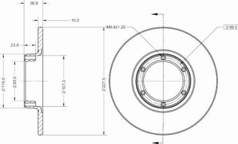 Remy RAD1765C - Brake Disc autospares.lv