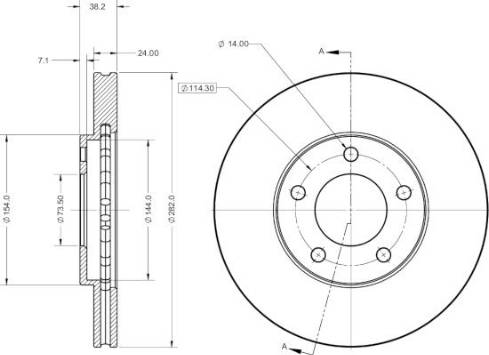 Remy RAD2141C - Brake Disc autospares.lv