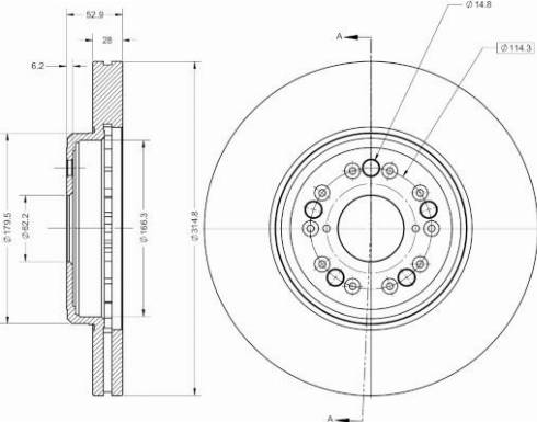 Remy RAD2818C - Brake Disc autospares.lv