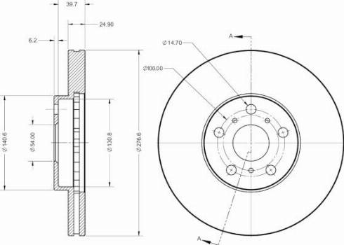 Remy RAD2735C - Brake Disc autospares.lv