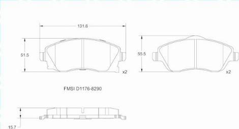 Remy RAP1045 - Brake Pad Set, disc brake autospares.lv