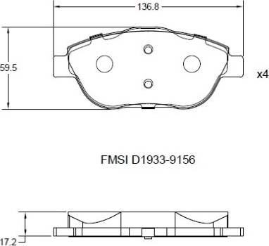 Remy RAP1053 - Brake Pad Set, disc brake autospares.lv