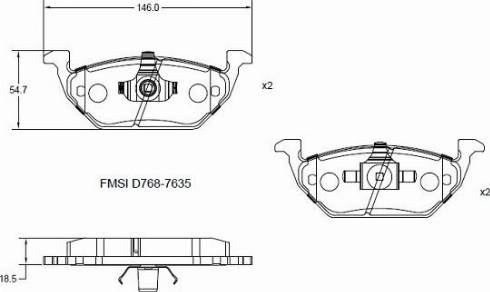 Remy RAP1005 - Brake Pad Set, disc brake autospares.lv