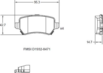 Remy RAP1015 - Brake Pad Set, disc brake autospares.lv