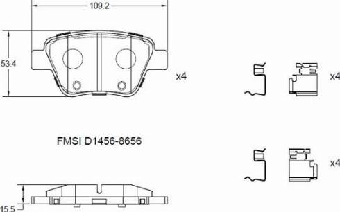 Remy RAP1011 - Brake Pad Set, disc brake autospares.lv