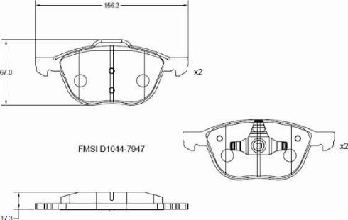 Remy RAP1017 - Brake Pad Set, disc brake autospares.lv