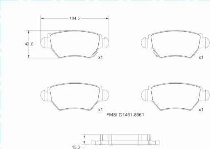 Remy RAP1026 - Brake Pad Set, disc brake autospares.lv