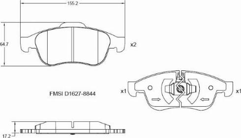 Remy RAP1028 - Brake Pad Set, disc brake autospares.lv