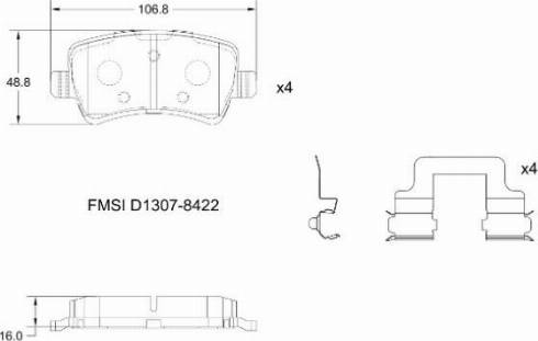 Remy RAP1073 - Brake Pad Set, disc brake autospares.lv