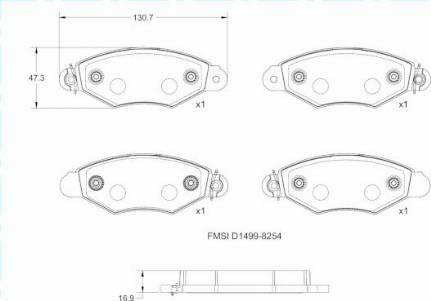 Remy RAP1143 - Brake Pad Set, disc brake autospares.lv