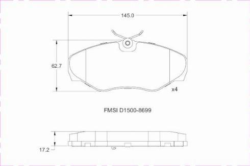 Remy RAP1117 - Brake Pad Set, disc brake autospares.lv