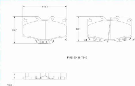 Remy RAP2115 - Brake Pad Set, disc brake autospares.lv