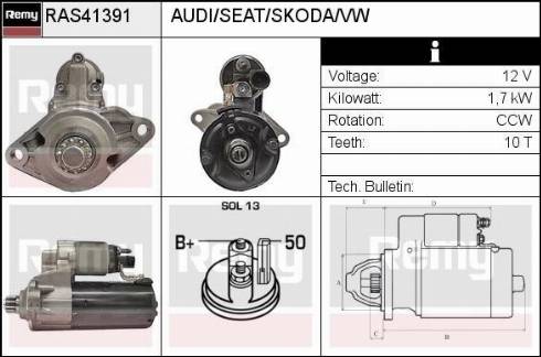 Remy RAS41391 - Starter autospares.lv