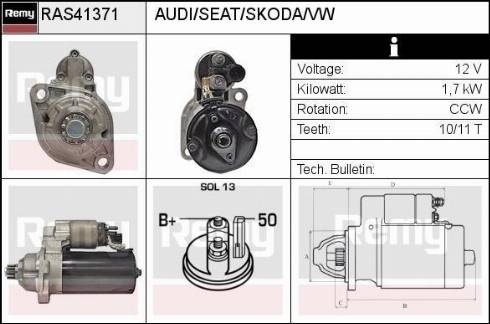 Remy RAS41371 - Starter autospares.lv