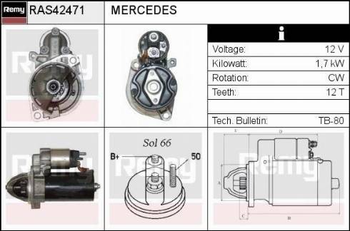 Remy RAS42471 - Starter autospares.lv