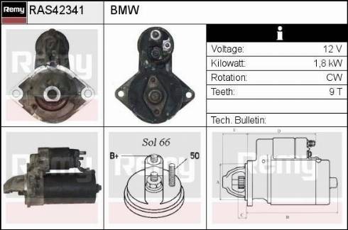 Remy RAS42341 - Starter autospares.lv