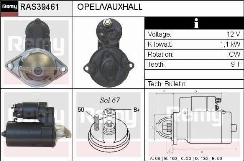 Remy RAS39461 - Starter autospares.lv