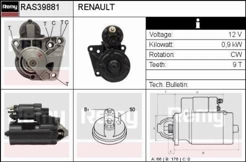 Remy RAS39881 - Starter autospares.lv