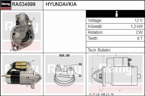 Remy RAS34999 - Starter autospares.lv