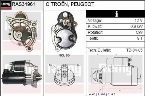 Remy RAS34961 - Starter autospares.lv