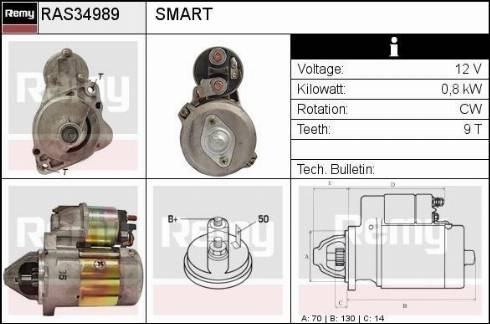 Remy RAS34989 - Starter autospares.lv