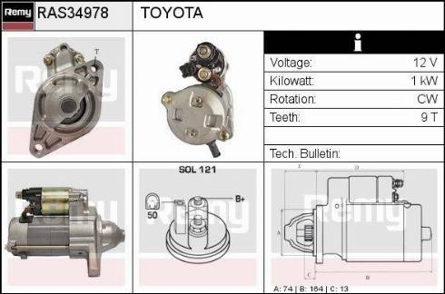 Remy RAS34978 - Starter autospares.lv