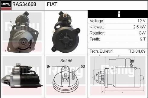 Remy RAS34668 - Starter autospares.lv