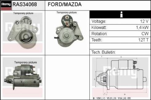 Remy RAS34068 - Starter autospares.lv