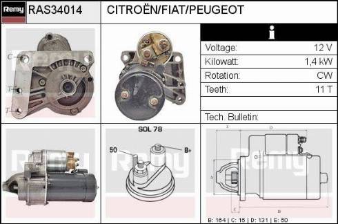 Remy RAS34014 - Starter autospares.lv