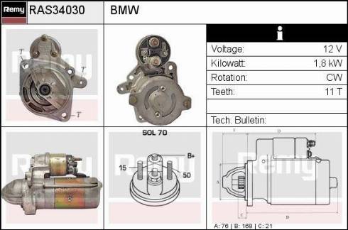 Remy RAS34030 - Starter autospares.lv