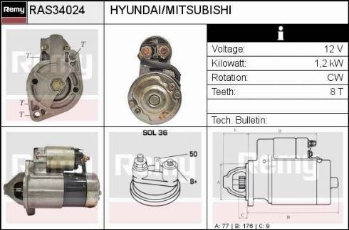 Remy RAS34024 - Starter autospares.lv