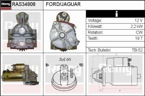 Remy RAS34808 - Starter autospares.lv