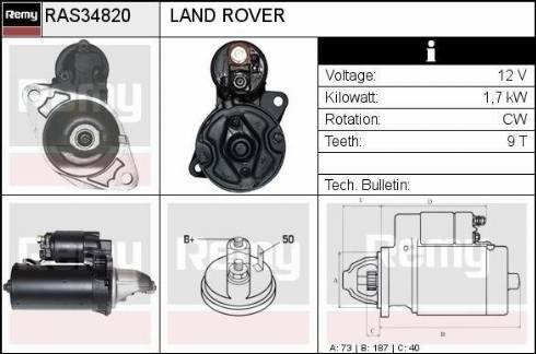 Remy RAS34820 - Starter autospares.lv