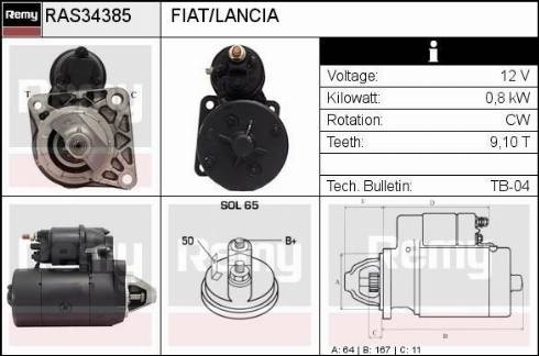 Remy RAS34385 - Starter autospares.lv