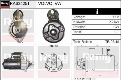 Remy RAS34251 - Starter autospares.lv