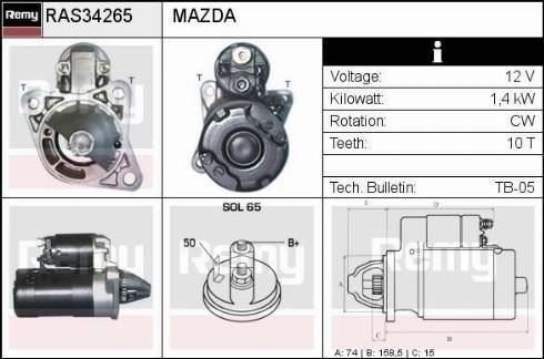 Remy RAS34265 - Starter autospares.lv