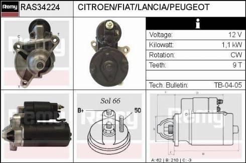 Remy RAS34224 - Starter autospares.lv