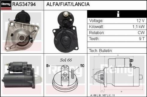 Remy RAS34794 - Starter autospares.lv