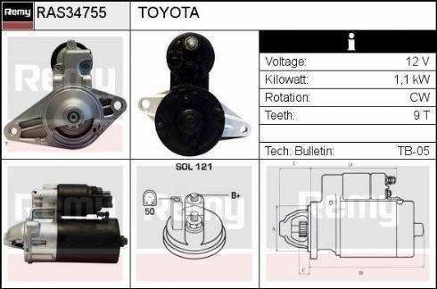 Remy RAS34755 - Starter autospares.lv