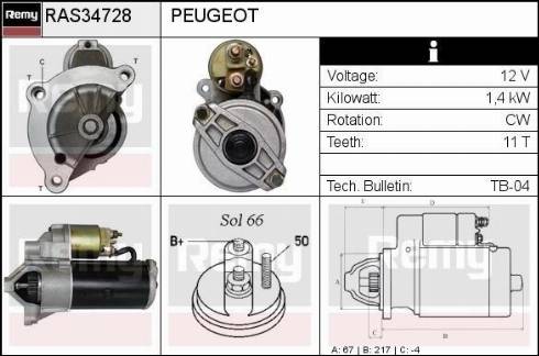 Remy RAS34728 - Starter autospares.lv