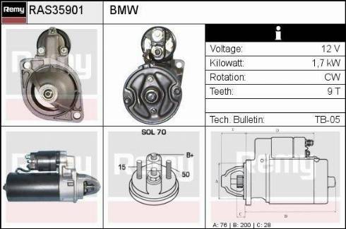 Remy RAS35901 - Starter autospares.lv